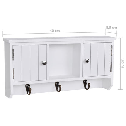 vidaXL Wandschrank für Schlüssel mit Türen und Haken