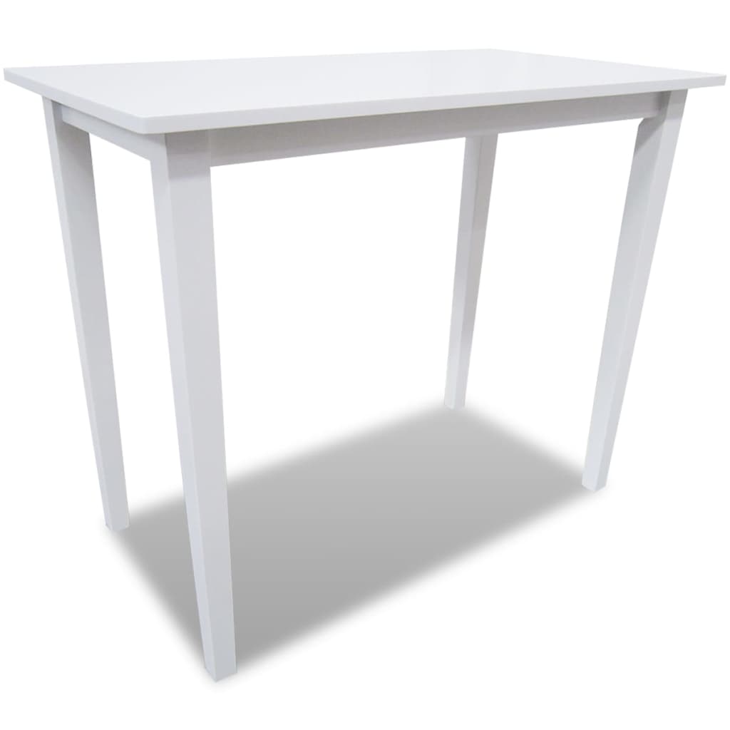 vidaXL Table haute et 4 tabourets de bar Bois Blanc
