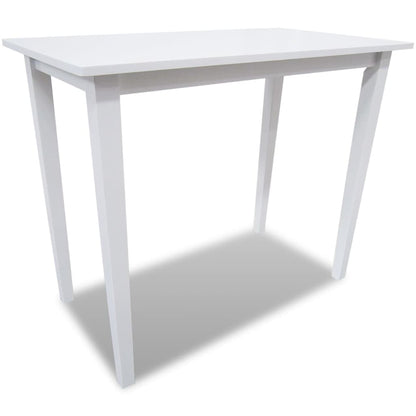 vidaXL Table haute et 4 tabourets de bar Bois Blanc