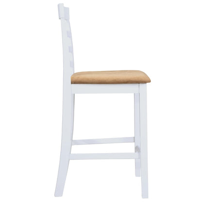 vidaXL Table haute et 4 tabourets de bar Bois Blanc