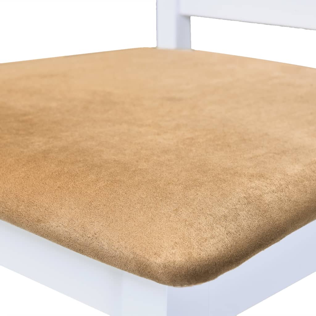 vidaXL Table haute et 4 tabourets de bar Bois Blanc