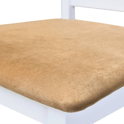 vidaXL Table haute et 4 tabourets de bar Bois Blanc