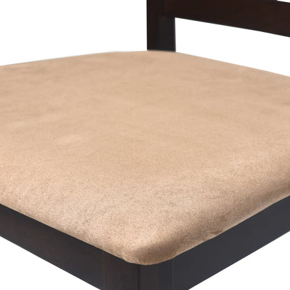 vidaXL Table haute en bois et 4 tabourets de bar marron