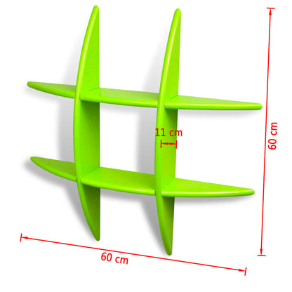 vidaXL Wandregal MDF Grün