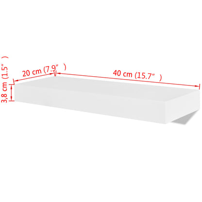 vidaXL Wandregale 2 Stk. MDF Weiß