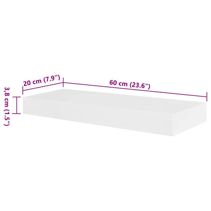 vidaXL Wandregale 2 Stk. MDF Weiß
