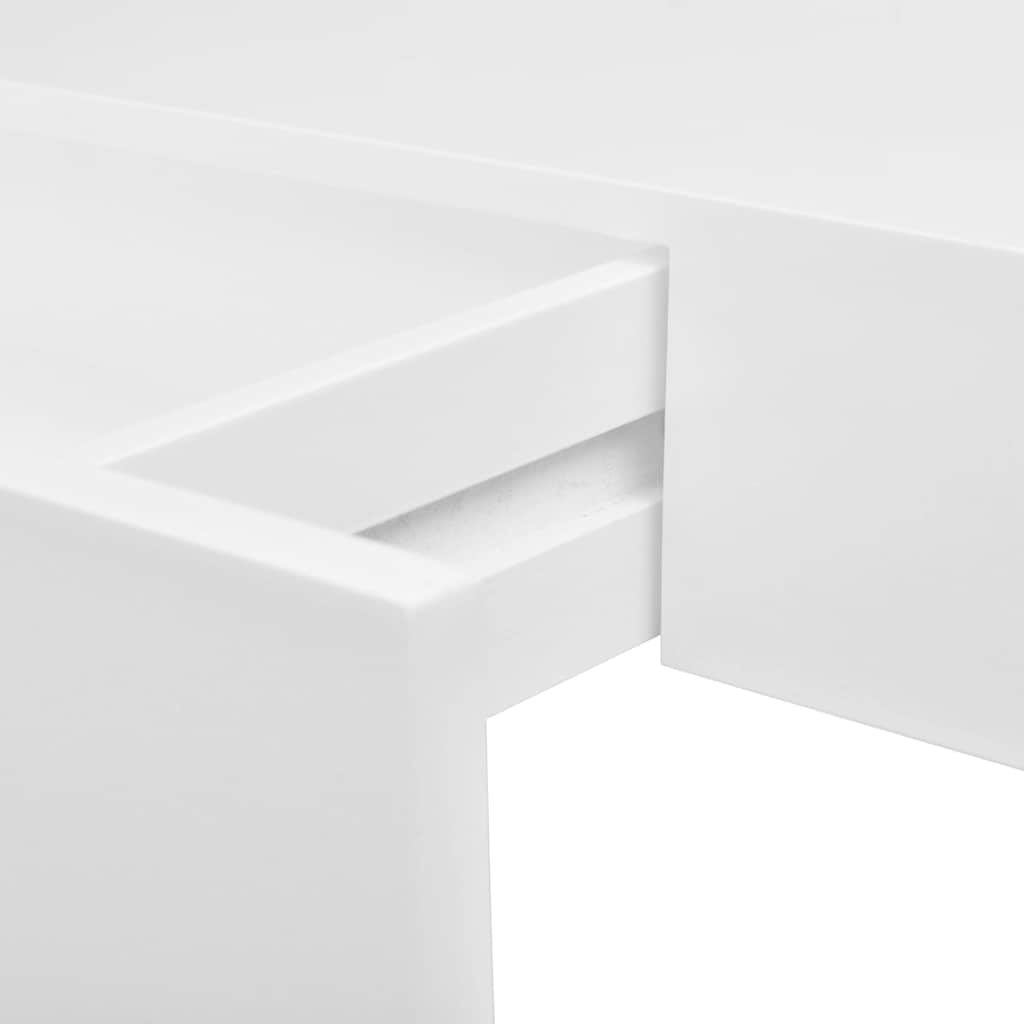 vidaXL Wandregal mit Schublade MDF Weiß