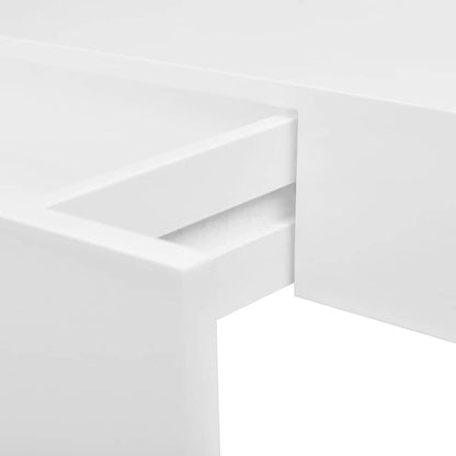 vidaXL Wandregal mit Schublade MDF Weiß