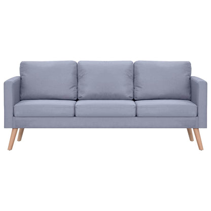 vidaXL Sofa 3-Sitzer Stoff Hellgrau