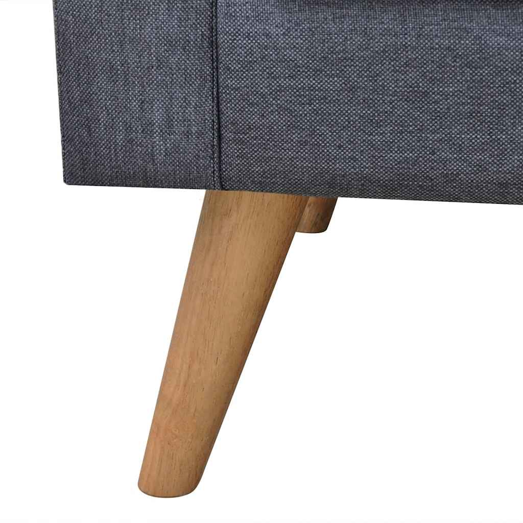 vidaXL Sofa 2-Sitzer Stoff Dunkelgrau