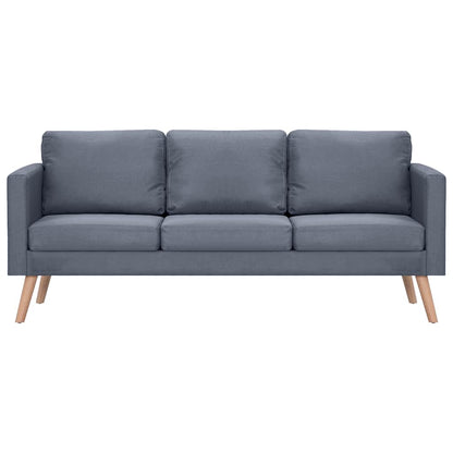 vidaXL Sofa 3-Sitzer Stoff Dunkelgrau