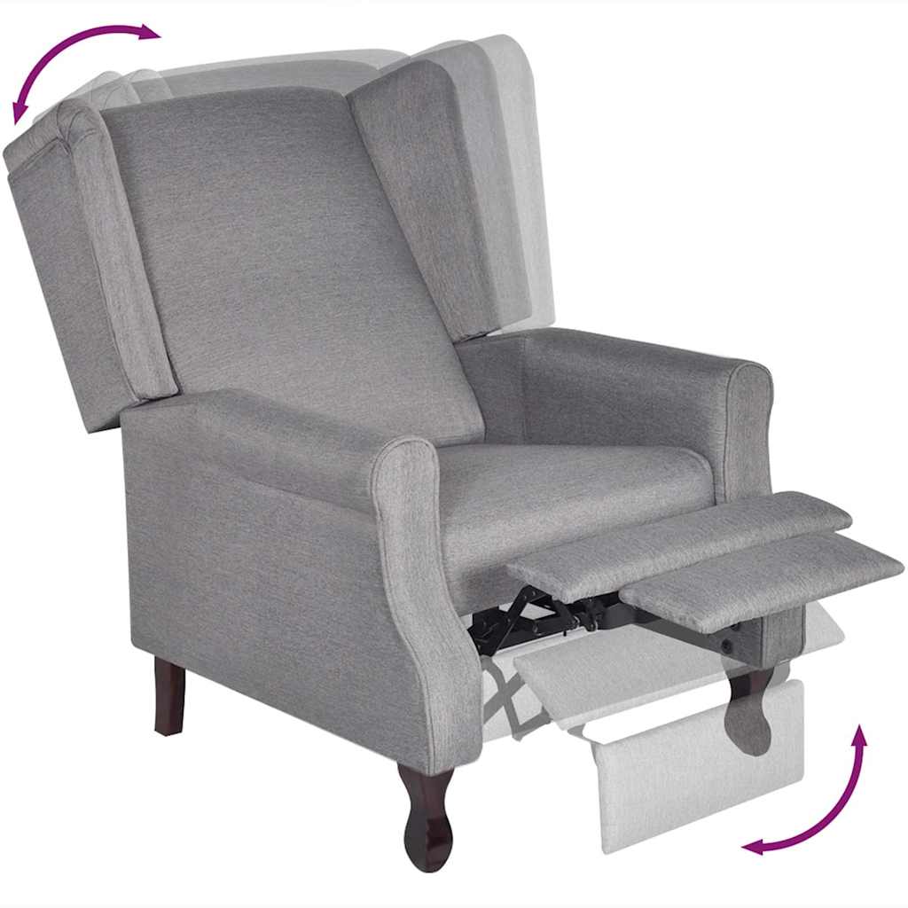 vidaXL Sessel Grau Stoff