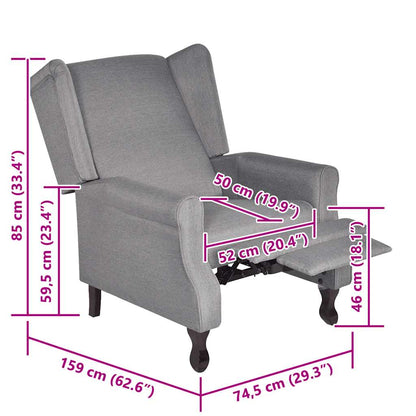 vidaXL Sessel Grau Stoff