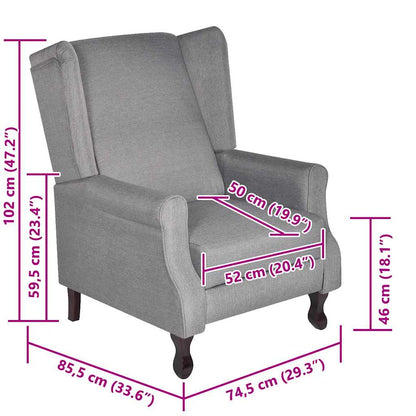 vidaXL Sessel Grau Stoff