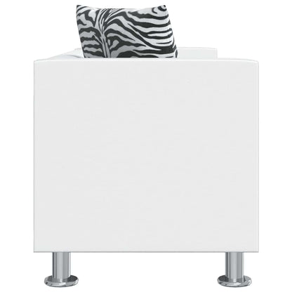 vidaXL Sofa 3-Sitzer Kunstleder Weiß