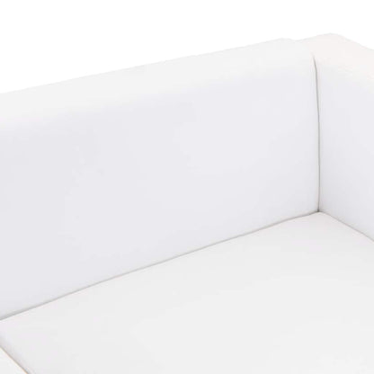 vidaXL Sofa 3-Sitzer Kunstleder Weiß