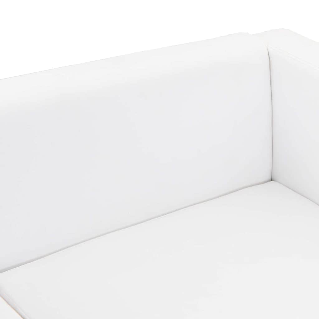 vidaXL 2-Sitzer-Sofa Kunstleder Weiß