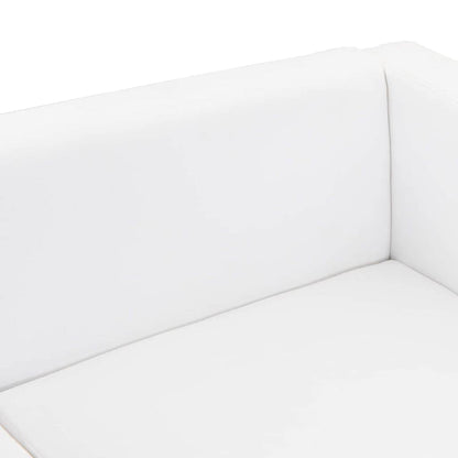 vidaXL 2-Sitzer-Sofa Kunstleder Weiß