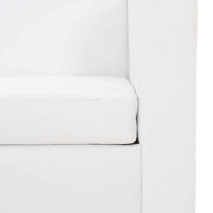vidaXL 2-Sitzer-Sofa Kunstleder Weiß