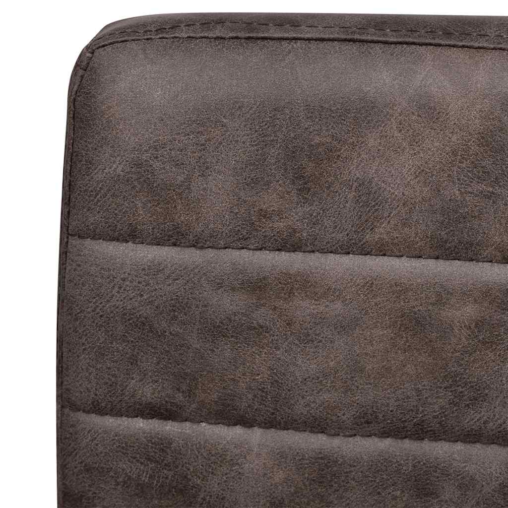 vidaXL Freischwinger 2 Stk. Dunkelbraun Kunstleder