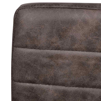 vidaXL Freischwinger 2 Stk. Dunkelbraun Kunstleder