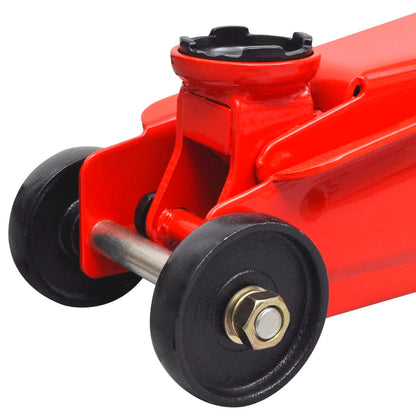 Hydraulischer Wagenheber mit niedriger Aufnahme 3 Tonnen rot