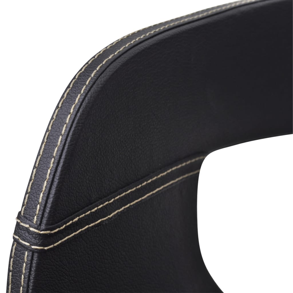 vidaXL Chaises de salle à manger 4 pcs Similicuir et bois courbé noirs