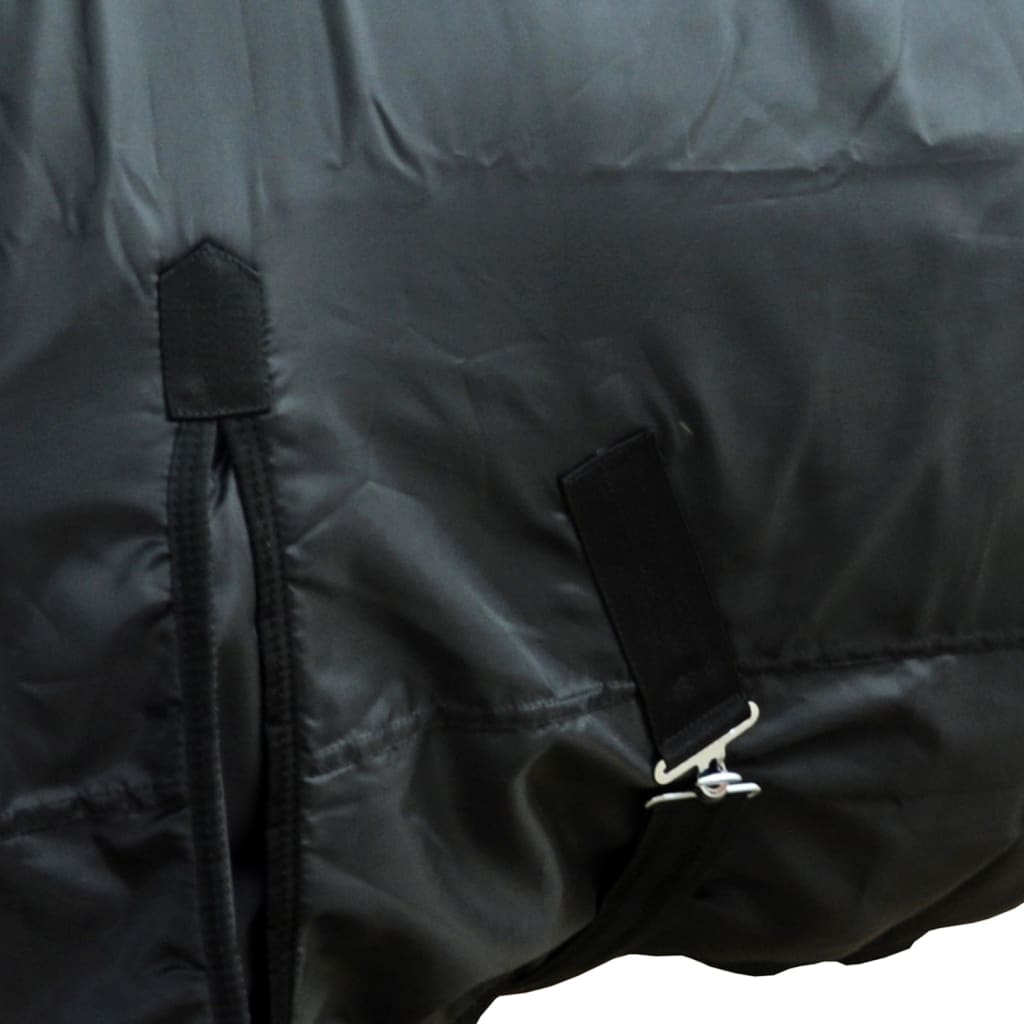 Fleecedecke Pferdedecke doppelschichtig + Kreuzbegurtung 125cm schwarz