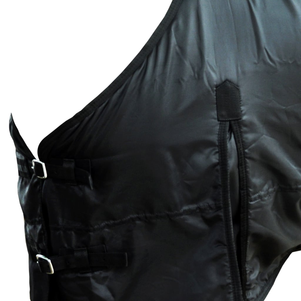 Fleecedecke Pferdedecke doppelschichtig + Kreuzbegurtung 125cm schwarz