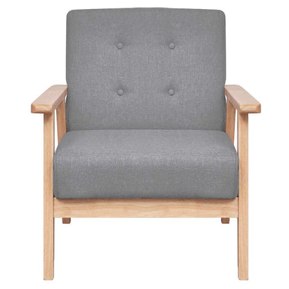vidaXL Sessel Hellgrau Stoff