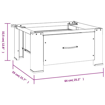 Waschmaschinen-Untergestell mit Schublade Weiß
