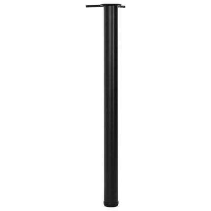 4 höhenverstellbare Tischbeine Schwarz 870 mm