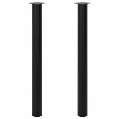 2 x Teleskopfuß Tischfuß Stützfuß Tischbein Schwarz 710 mm-1100 mm