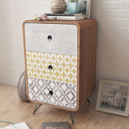 vidaXL Commode de chevet avec 3 tiroirs Marron