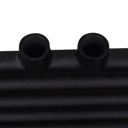 Handtuchheizkörper Warmwasser Gerade Schwarz 600x764 mm