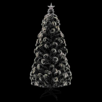 vidaXL Vorbeleuchteter Weihnachtsbaum mit Ständer und LED 150 cm Glasfaser