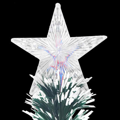 vidaXL Vorbeleuchteter Weihnachtsbaum mit Ständer und LED 150 cm Glasfaser