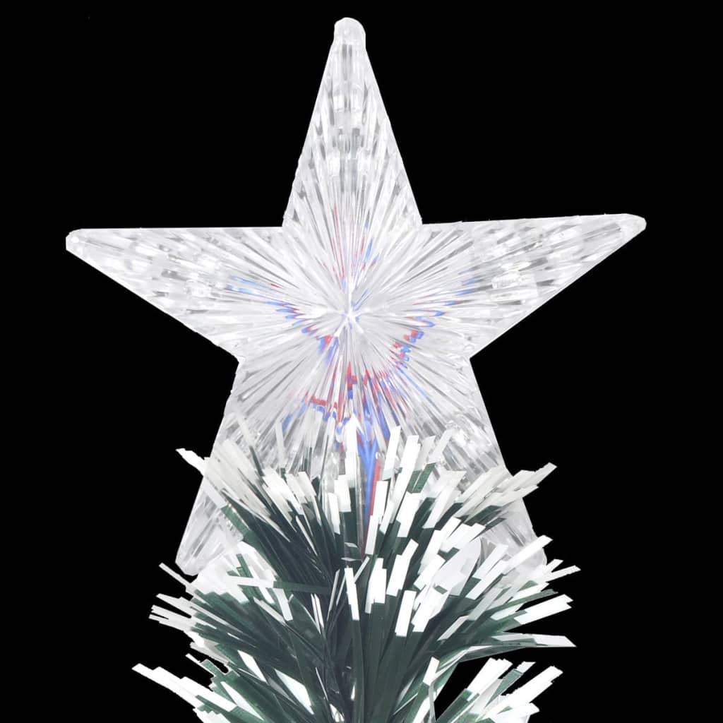 vidaXL Vorbeleuchteter Weihnachtsbaum mit Ständer und LED 180 cm Glasfaser