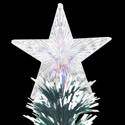 vidaXL Vorbeleuchteter Weihnachtsbaum mit Ständer und LED 180 cm Glasfaser