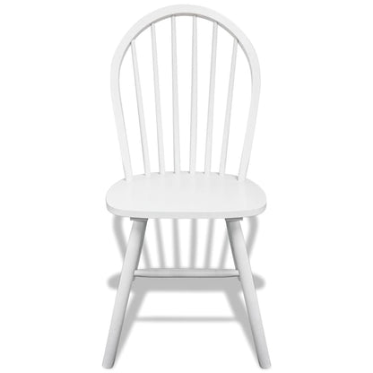 vidaXL Chaises de salle à manger 6 pcs Blanc Bois d'hévéa massif