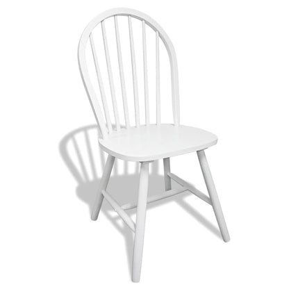 vidaXL Chaises de salle à manger 6 pcs Blanc Bois d'hévéa massif