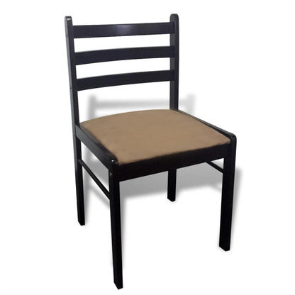vidaXL Chaises de salle à manger 6 pcs Marron Bois massif et velours