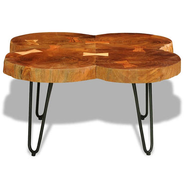 vidaXL Couchtisch 35 cm 4 Baumscheiben Massivholz Akazie
