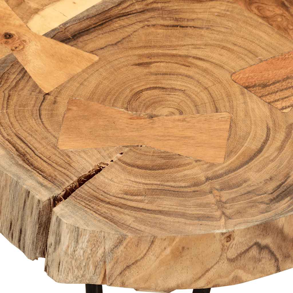 vidaXL Couchtisch 35 cm 4 Baumscheiben Massivholz Akazie