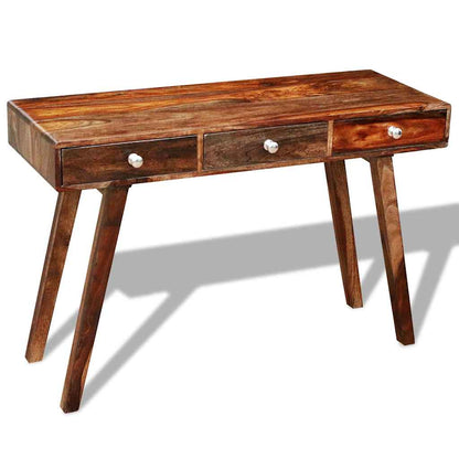 vidaXL Konsolentisch mit 3 Schubladen 76 cm Massivholz Akazie