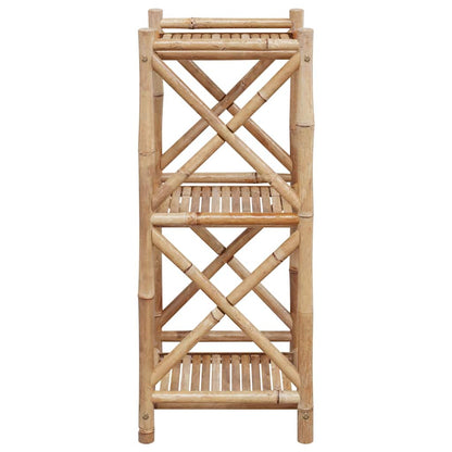 vidaXL Standregal mit 3 Böden Quadratisch Bambus