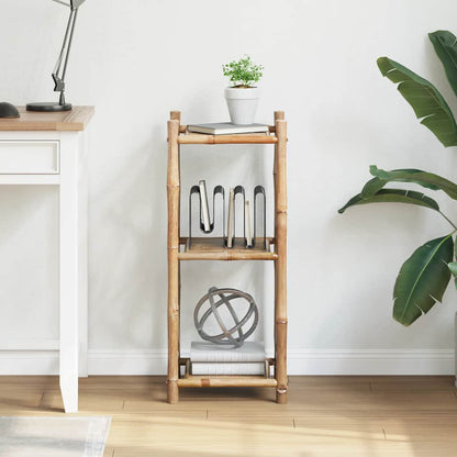 vidaXL Standregal mit 3 Böden Quadratisch Bambus