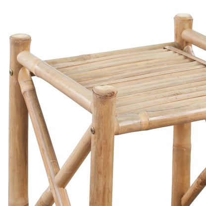 vidaXL Standregal mit 4 Böden Quadratisch Bambus