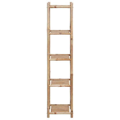 vidaXL Standregal mit 5 Böden Quadratisch Bambus