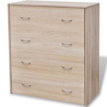 vidaXL Commode à 4 tiroirs 60x30,5x71 cm Chêne marron